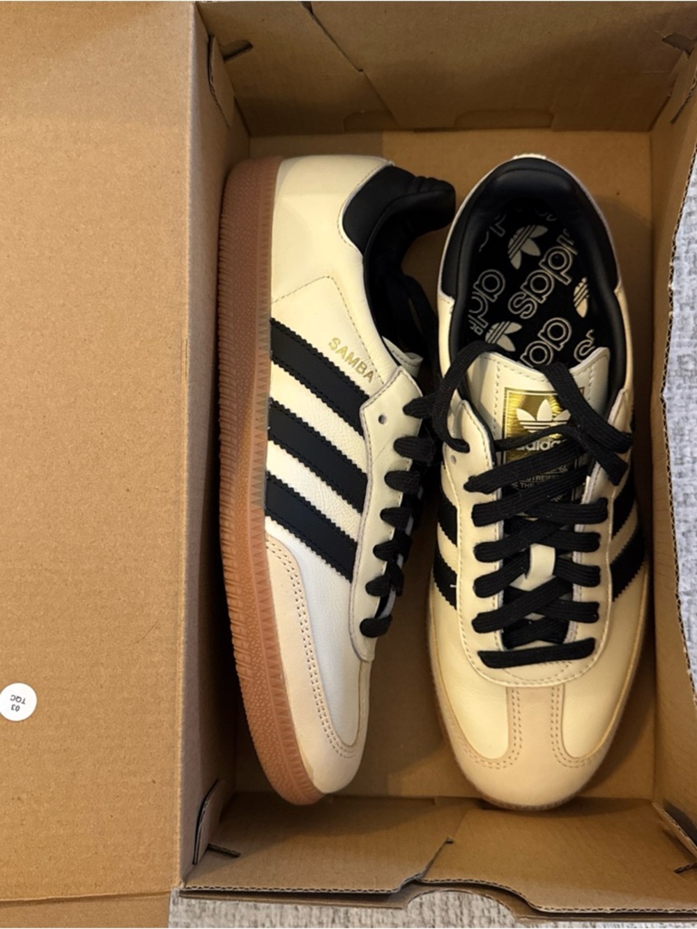 adidas Samba Women's Sneakers in Cream, Black and Gum